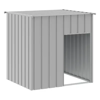 (light grey) vidaXL Dog House Dog Kennel with Roof Dog Cage Anthracite Galvanised Steel