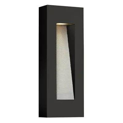 Outdoor IP44 Twin Wall Light Sconce Satin Black LED 7W Bulb Outside External