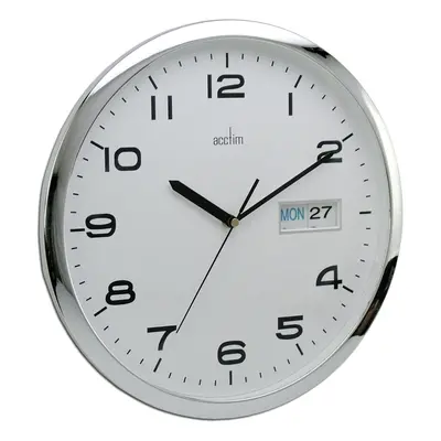 Acctim Supervisor Wall Clock, Chrome/White, mm