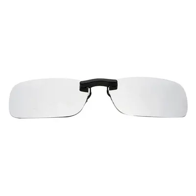 (White Silver) Sunglasses Polarized Clip On Driving Day Vision UV400 Lens Night Vision