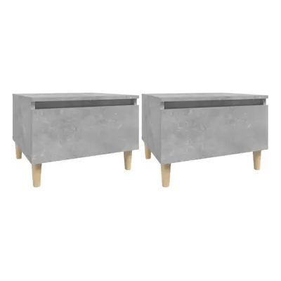 (concrete grey, pcs) vidaXL 1/2x Side Table Engineered Wood End Centre Side Table Multi Colours