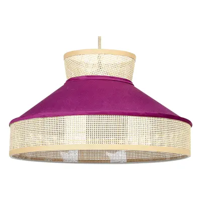 Rattan Pendant Lamp Pink and Natural BATALI