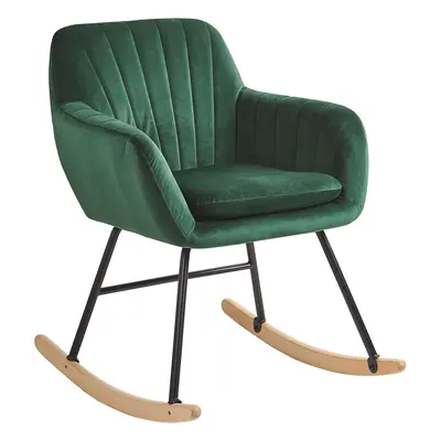 Rocking Chair LIARUM Velvet Emerald Green