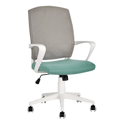 Swivel Office Chair Grey and Blue BONNY