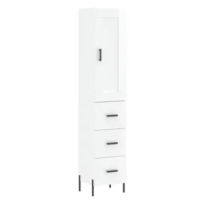 (high gloss white, drawers) vidaXL Highboard Sideboard Tall Storage Cabinet Side Cabinet Enginee