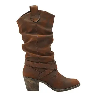 (8 UK, Brown) Rocket Dog Womens/Ladies Sidestep Mid-Calf Western Boot