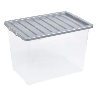 (75L, Silver) X Storage Boxes Stackable Container Lightweight