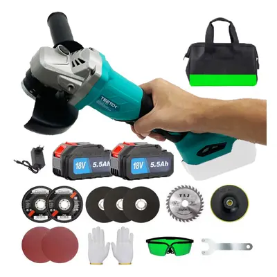 Brushless Cordless Angle Grinder Sander+5.5A 2Battery-MakitaCompatible