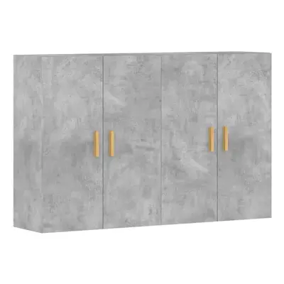 vidaXL Wall Mounted Cabinets Side Cabinet pcs Concrete Grey Engineered Wood