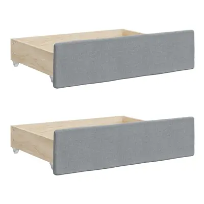 (light grey) vidaXL Bed Drawers Storage Unit Home Bed Box pcs Engineered Wood and Fabric