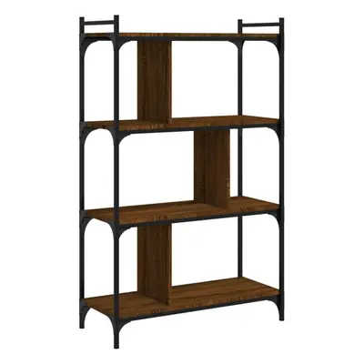 (brown oak, x x cm) vidaXL Bookcase Office 6-Tier Book Shelf Rack Storage Cabinet Engineered Woo