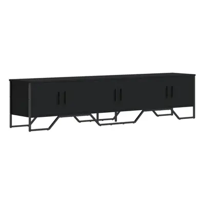 (black) vidaXL TV Cabinet TV Stand TV Unit Entertainment Centre Black Engineered Wood