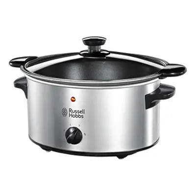 Russell Hobbs 3.5L Stainless Steel Electric Slow Cooker - Cooks upto portions, heat settings, hi