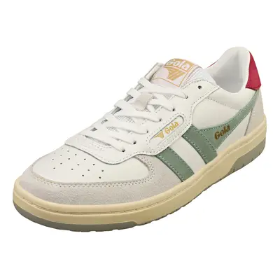 (8) Gola Hawk Womens Fashion Trainers in White Green