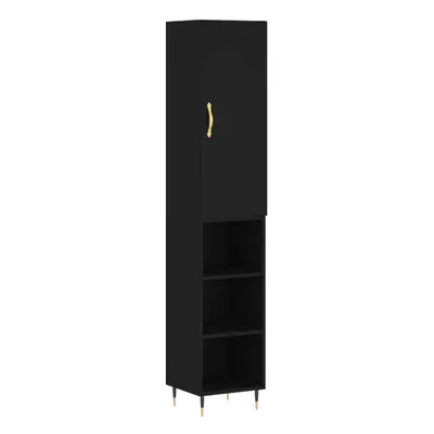 (black, shelves) vidaXL Highboard Sideboard Tall Storage Cabinet Side Cabinet Engineered Wood