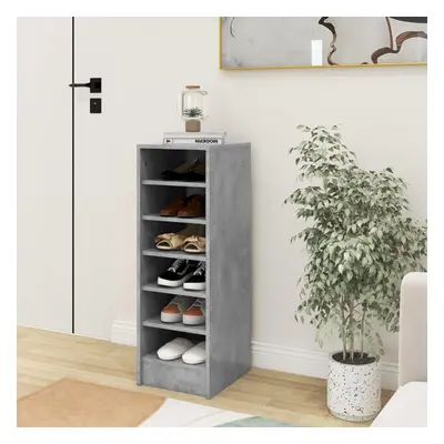 vidaXL Shoe Cabinet Concrete Grey Chipboard Home Wall-Mounted Shoe Rack Shelf