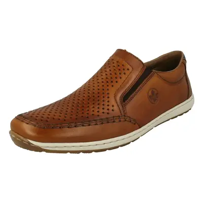 (Brown, UK 10.5) Mens Rieker Loafer Style Shoes