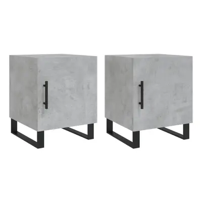 vidaXL Bedside Cabinets Bedside Table pcs Concrete Grey Engineered Wood