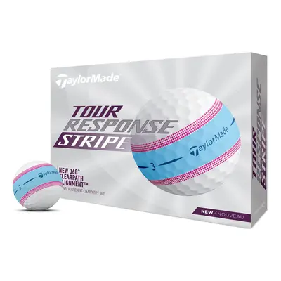 TaylorMade Golf Tour Response Stripe Ball Blue/Pink Dozen