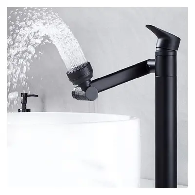 (Black, Tall) Bathroom Kitchen Basin Faucet Mixer SinkTap Washbasin Single Lever With Hose