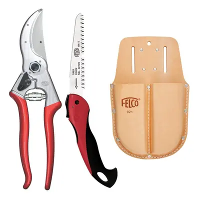 Genuine Felco Model secateurs with folding saw + double holster official Felco