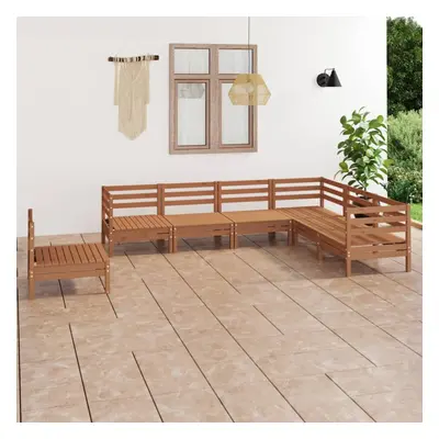 vidaXL Garden Lounge Set Patio Lounge Set Piece Solid Wood Pine Honey Brown