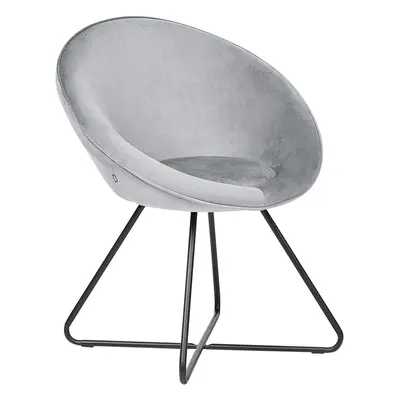 Dining Chair FLOBY II Velvet Light Grey