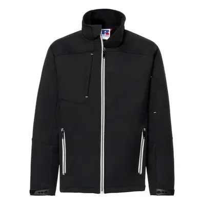 (XS, Black) Russell Mens Bionic Softshell Jacket