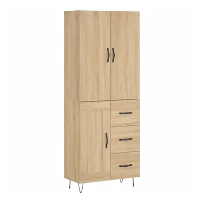 (sonoma oak, wood door drawers) vidaXL Highboard Sideboard Storage Cabinet Home Side Cabinet Eng