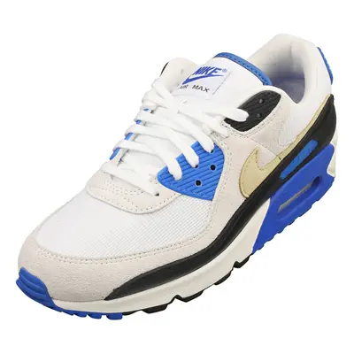 (9) Nike Air Max Premium Mens Fashion Trainers in White Blue