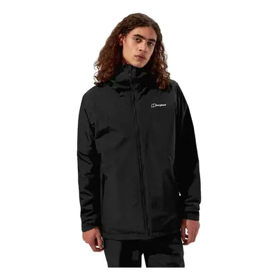 (L, Black/Black) Berghaus Mens Deluge Pro 3.0 Hydroshell Waterproof Insulated Jacket