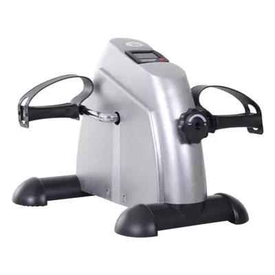 HOMCOM Mini Exercise Bike Portable Pedal Manual Machine Indoor Fitness Silver