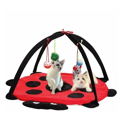 Pet Cat Play Bed Activity Tent Playing Toy E*ercise Kitten Pad Mat Bells House