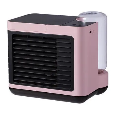 (Pink) USB Charging Negative Ion Air Conditioning Fan Desktop Air Cooler Small Mini Water Coolin