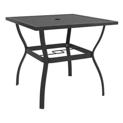 vidaXL Garden Table Anthracite 81.5 cm Steel Outdoor Patio Side Dinner Desk