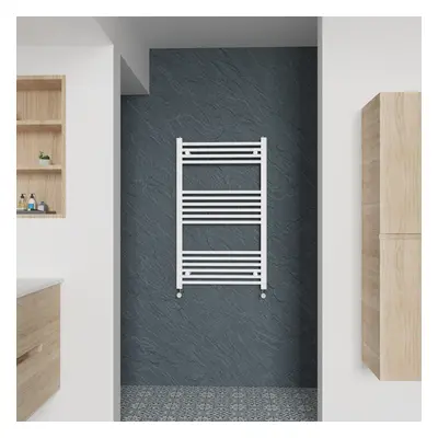 (Straight, 1000x600mm) Warmehaus Heated Towel Rail White Bathroom Ladder Style Radiator Central 