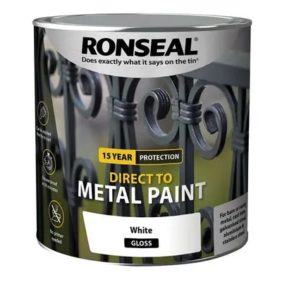 Ronseal Direct to Metal Paint White Gloss 2.5 litre