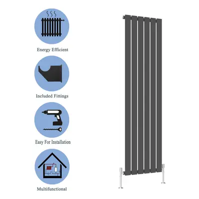 (Anthracite, 1800*408mm?single)) Flat Panel Column Radiator