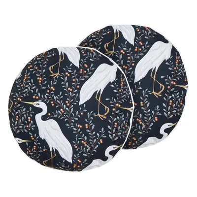 Set of Outdoor Cushions Animal Pattern PIANAZZO x cm Black