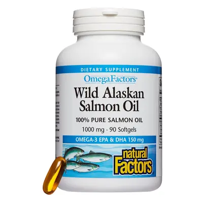 Natural Factors Wild Alaskan Salmon Oil, Softgels, Mg