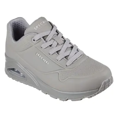 (8 UK, Light Grey) Skechers Mens Uno Stand On Air Lace Up Trainers