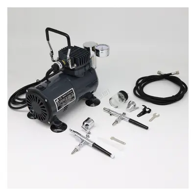 Switzer AS18 Airbrush With Compressor - Double Action Air Brush Spray Kit Paint