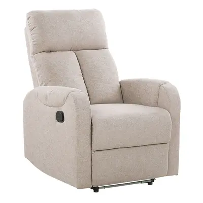 Recliner Chair SOMERO Fabric Beige