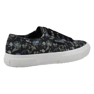 (Grey, (Adults')) Superga Floral Print Cotton Women's Dark Grey/Floral Print Trainers