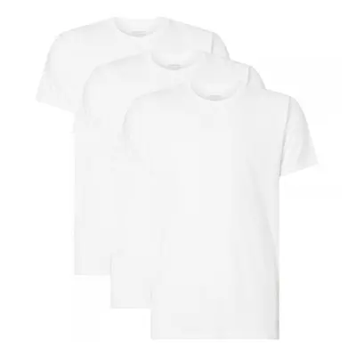 (S) 3-Pack Pure Cotton Crew Neck T-Shirts, White