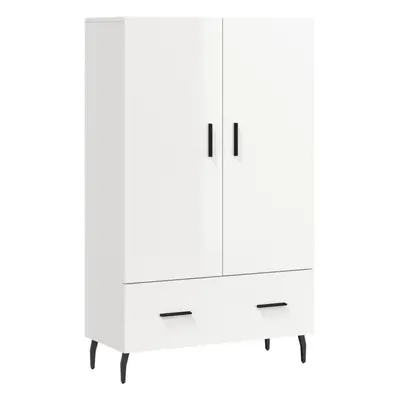 (high gloss white) vidaXL Highboard Sideboard Cupboard Side Cabinet Grey Sonoma Engineered Wood