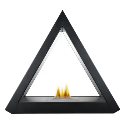 Adam The Geo Bio Ethanol Fireplace Suite in Black, Inch