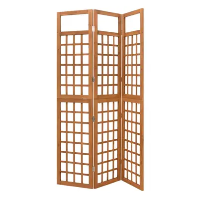 vidaXL Solid Fir Wood 3-Panel Room Divider/Trellis Wooden Patio Privacy Screen