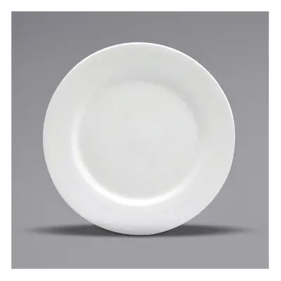 Buffalo F9010000144 9.62 in. Rolled Edge Porcelain Plate, Bone Cream White