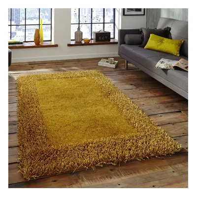 (Yellow, x Cm) Think Rugs Sable Shaggy Hand Tufted Rug